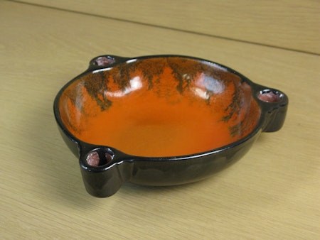 black/orange candle bowl 2506