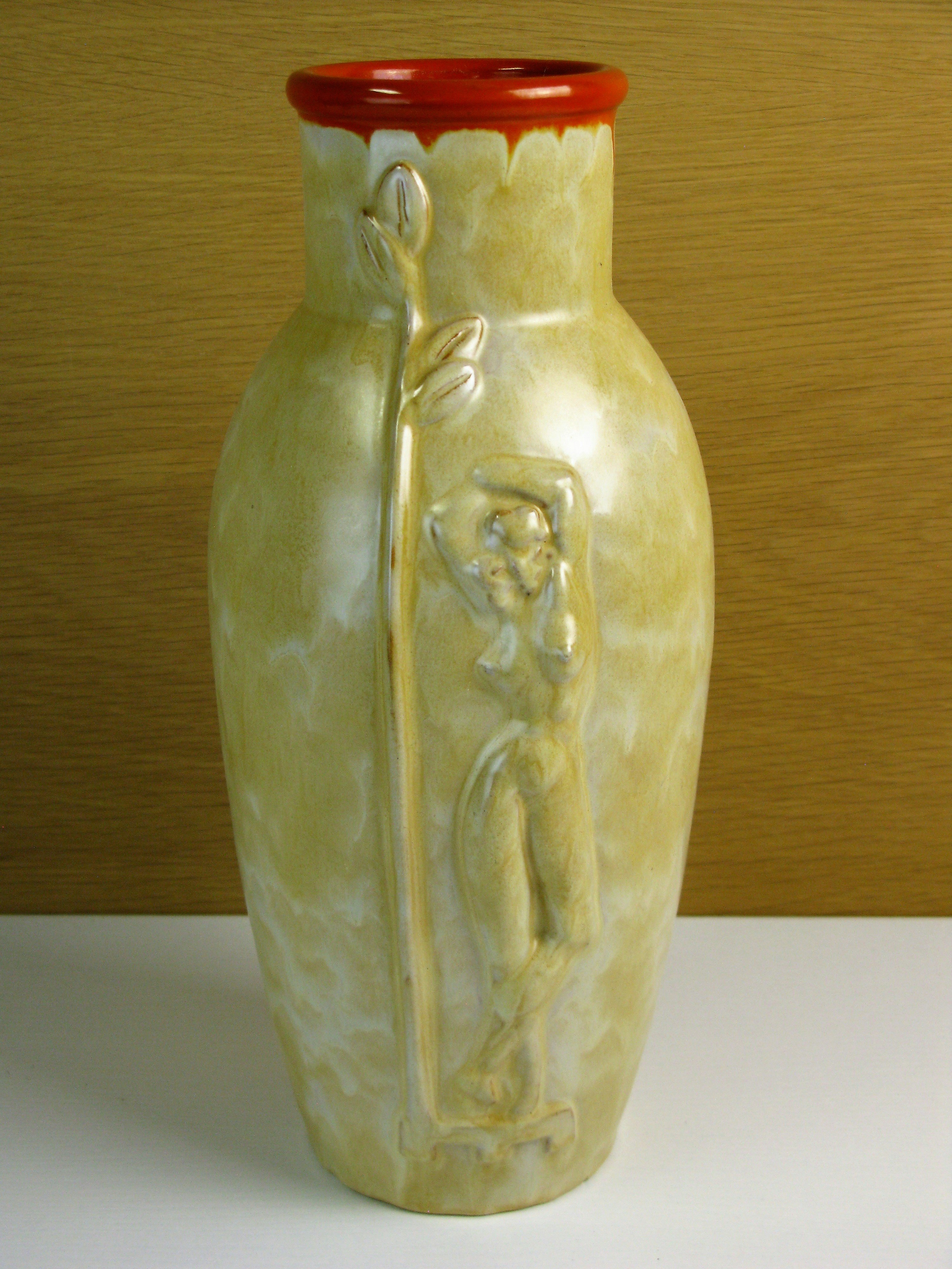 yellowish/orange vase 77