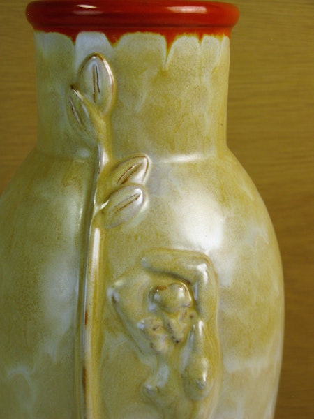 yellowish/orange vase 77