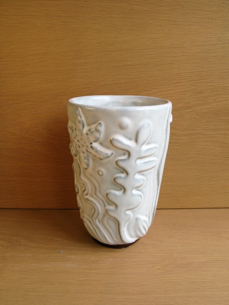 white alt gefle vase