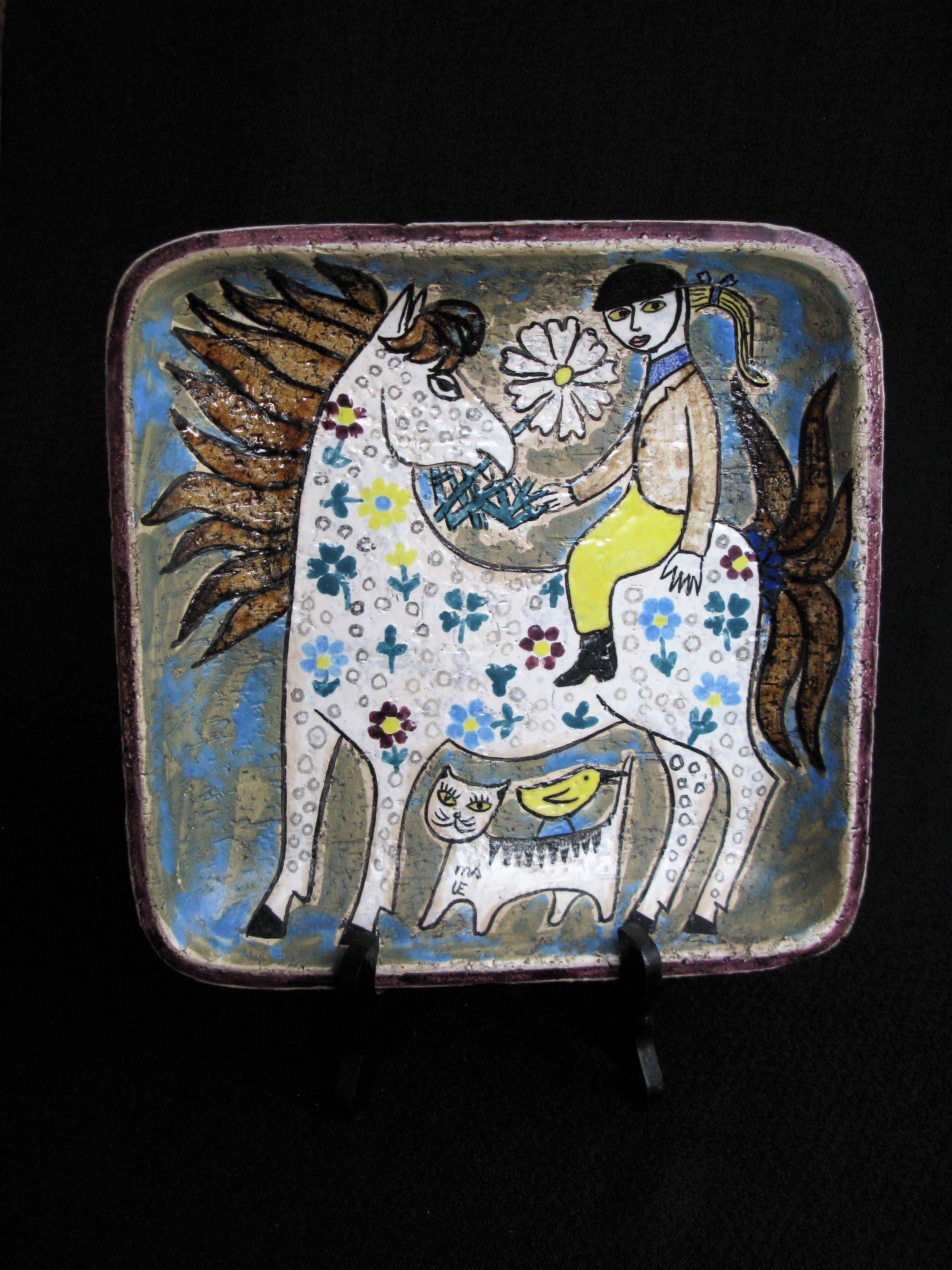white horse wall plate 4063 sold