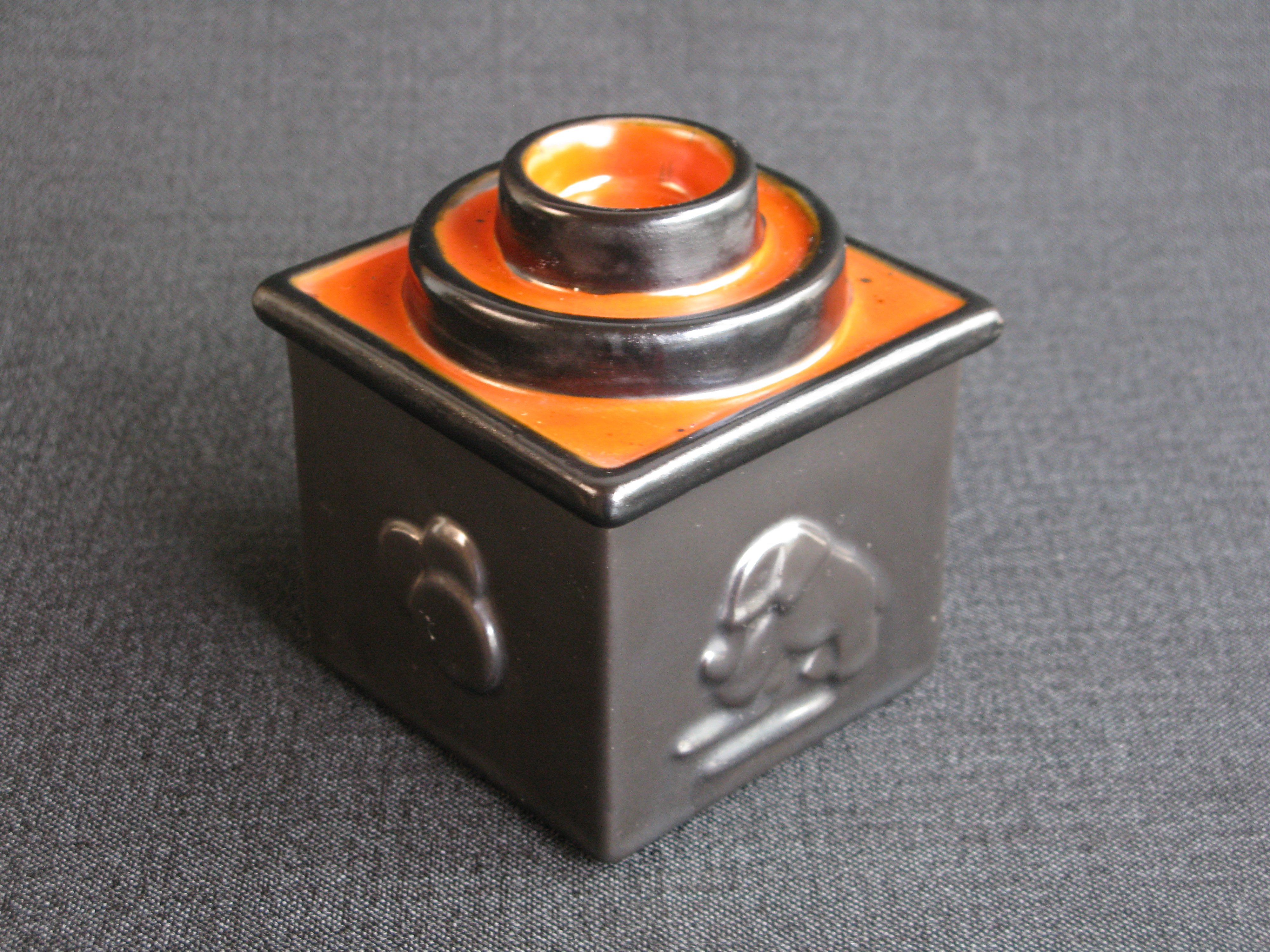 black/orange tobacco jar 5
