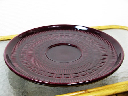 large burgundy plate 51