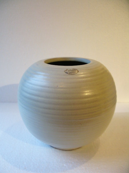 white globe vase