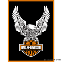 MAGNET metallskylt Harley-Davidson örn