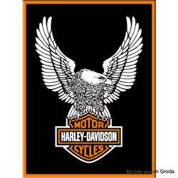 MAGNET metallskylt Harley-Davidson örn