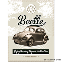 MAGNET Bubbla/Folkvagn metallskylt VW