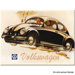 MAGNET Bubbla/folkvagn metallskylt VW