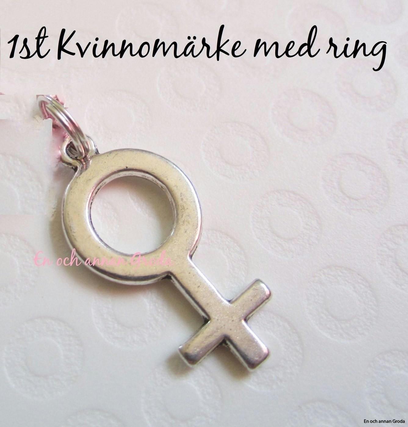 1st Kvinnomärke Hänge med ring till halsband/armband