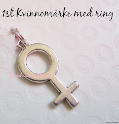 1st Kvinnomärke Hänge med ring till halsband/armband