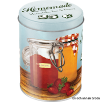 Rea! Burk 1liter HOMEMADE Marmalade, Jam & Honey - Theres nothing like a sweet breakfast! Vintage Retro honung