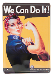 We Can Do It! - METALLSKYLT 20x30cm Feminist