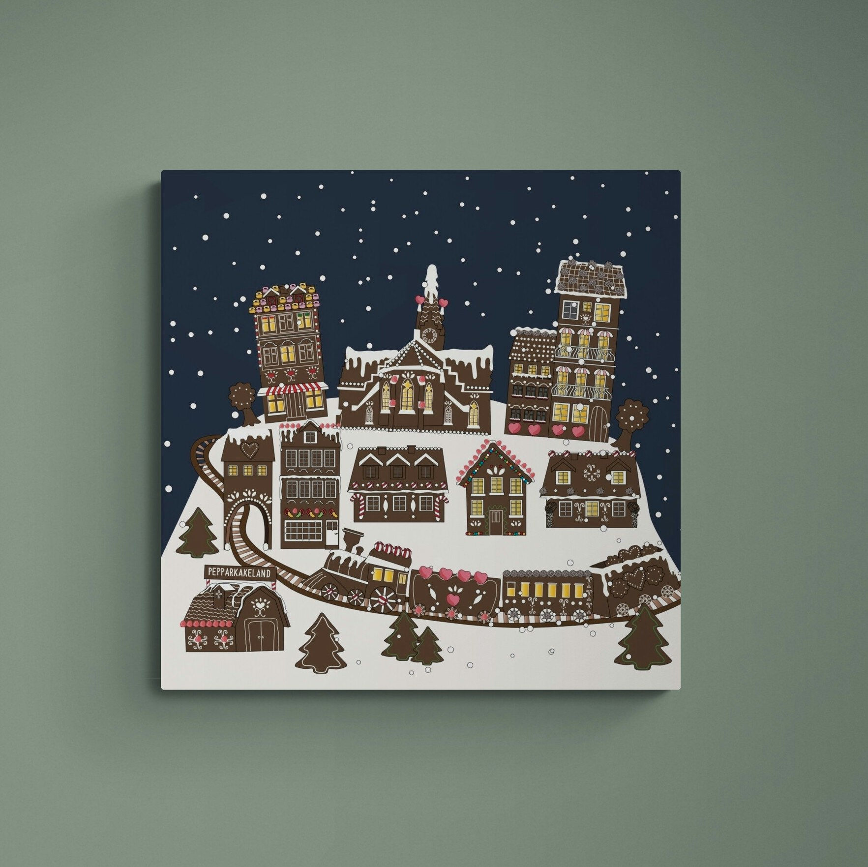 Julkort "Pepparkakeland" Didriks Design