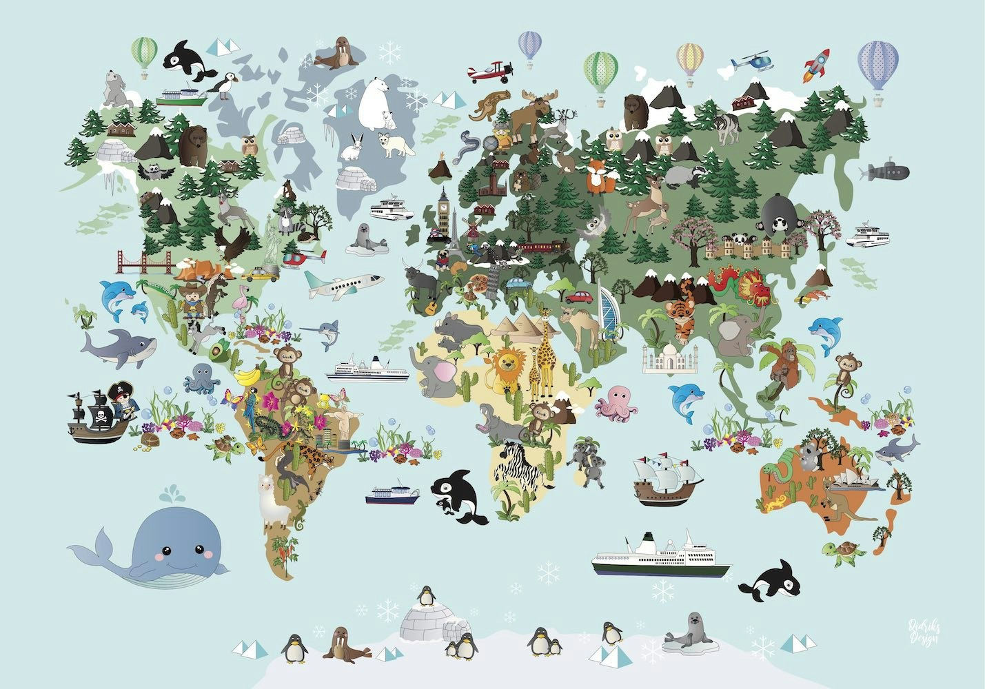 Karta Världskarta barn barnkarta