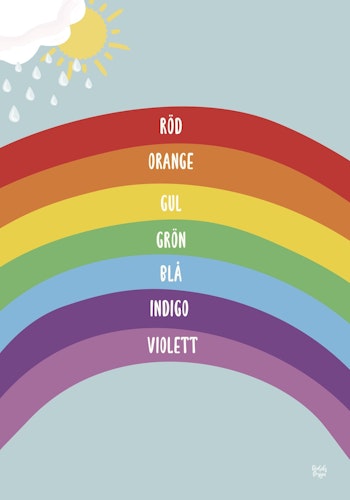 Regnbågens Färger Poster