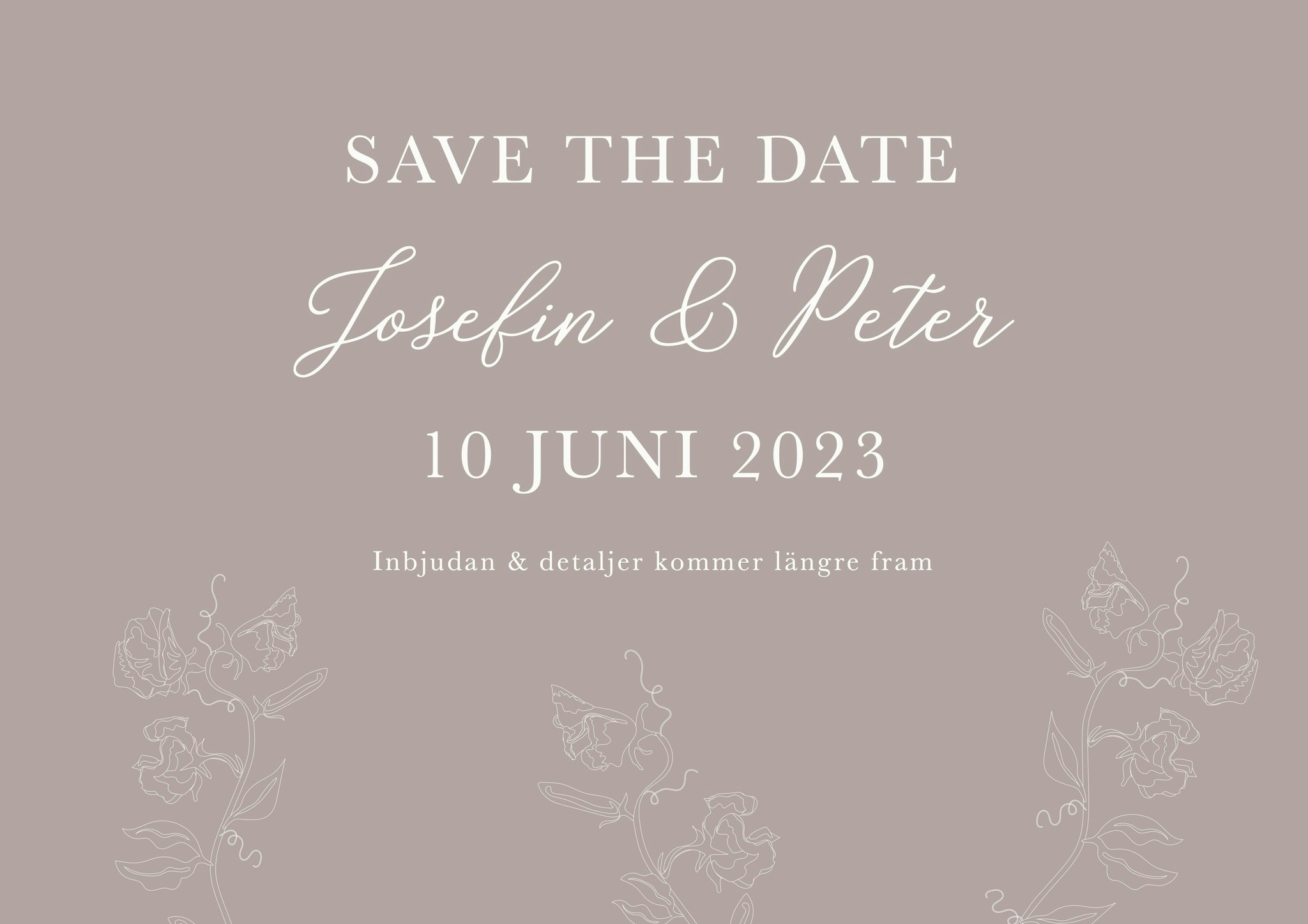 Save the date inbjudningskort