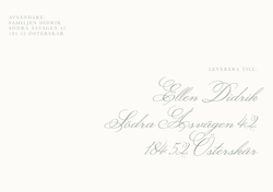 Kuvert med adress "Calligraphy"