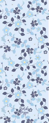Bokmärke "Blue Floral"