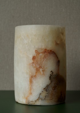 Ljuslykta alabaster 14 cm