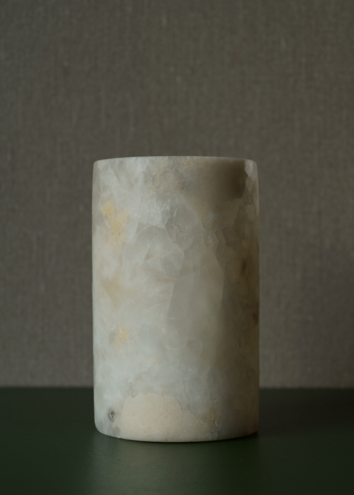 Ljuslykta alabaster 12 cm