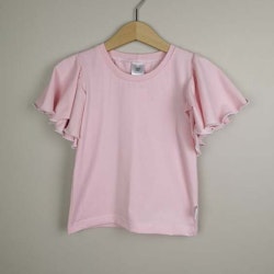 T-shirt med fjärilsärm - Rosa Strl 98