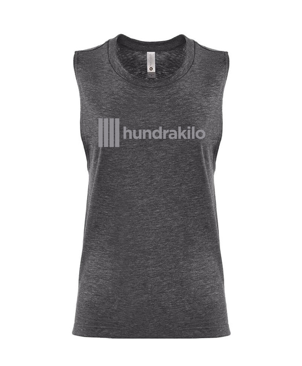 Women's Muscle Tank "Hundrakilo" | Charcoal