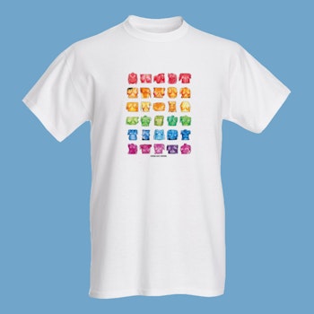 Titty pride, vit t-shirt (lös passform)