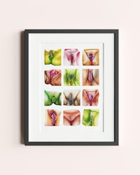 Vagina Collage Print