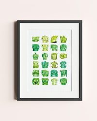Green Breast Collage Print