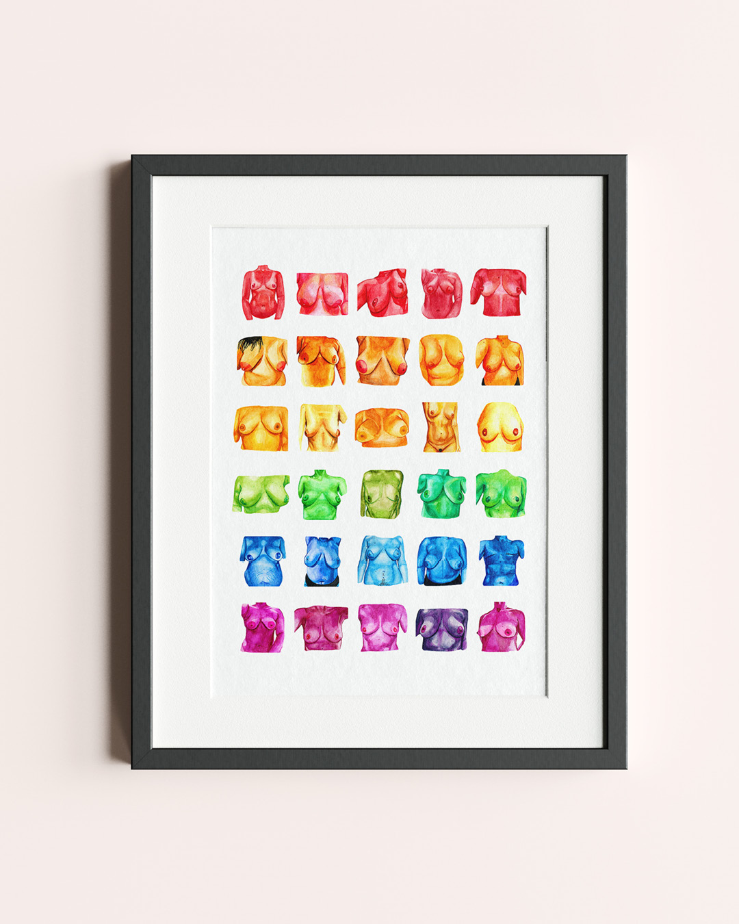 Breast Collage Pride Print