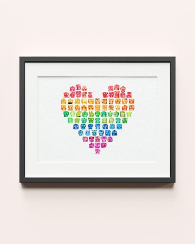 Heart Breast Collage Pride Print