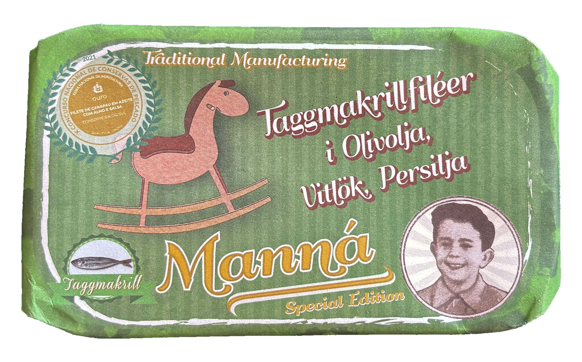 Taggmakrillfiléer i Olivolja, Vitlök & Persilja (2 st)