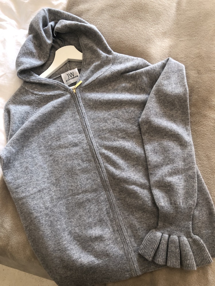 Cashmere hoodie grey