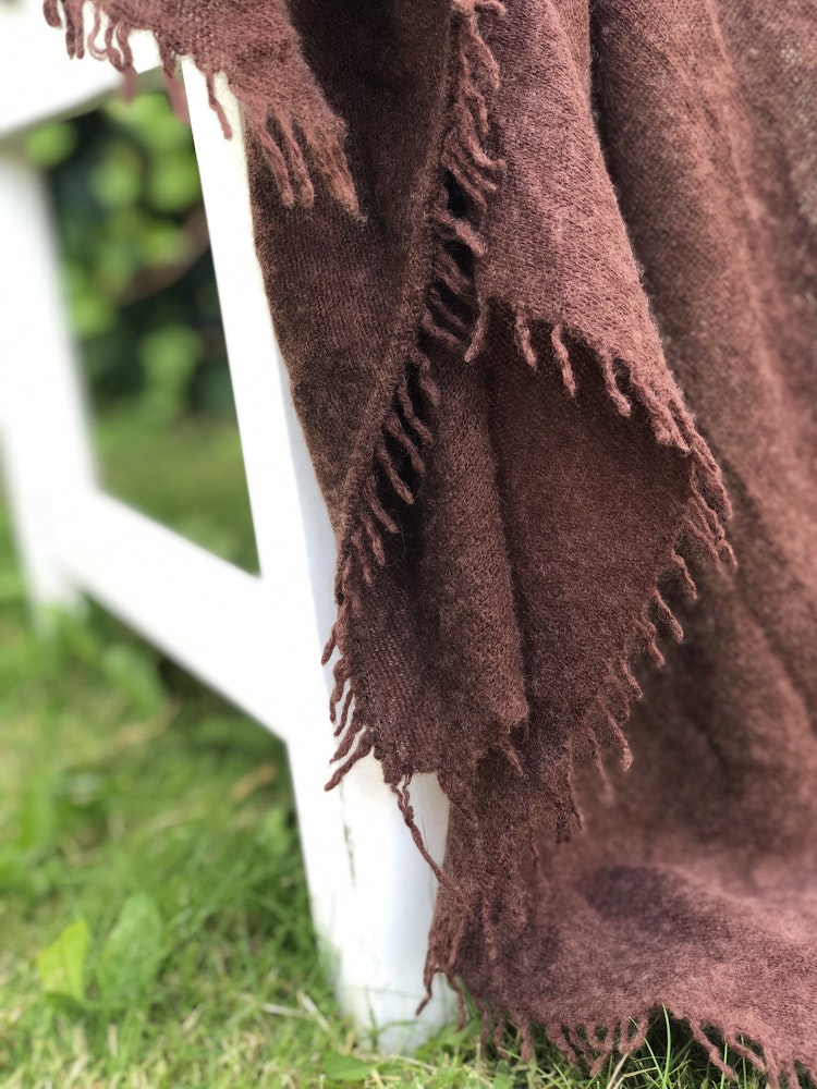 Fine cashmere shawl brown