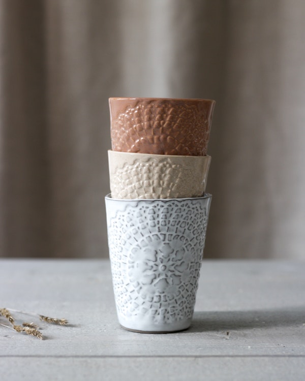 ETHNIC CERAMIC MUG GRAYCLAY