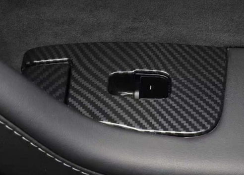 Model 3 fönsterhiss kolfibertrim matt