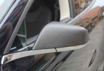 Model S sidospeglar i kolfiber, matt