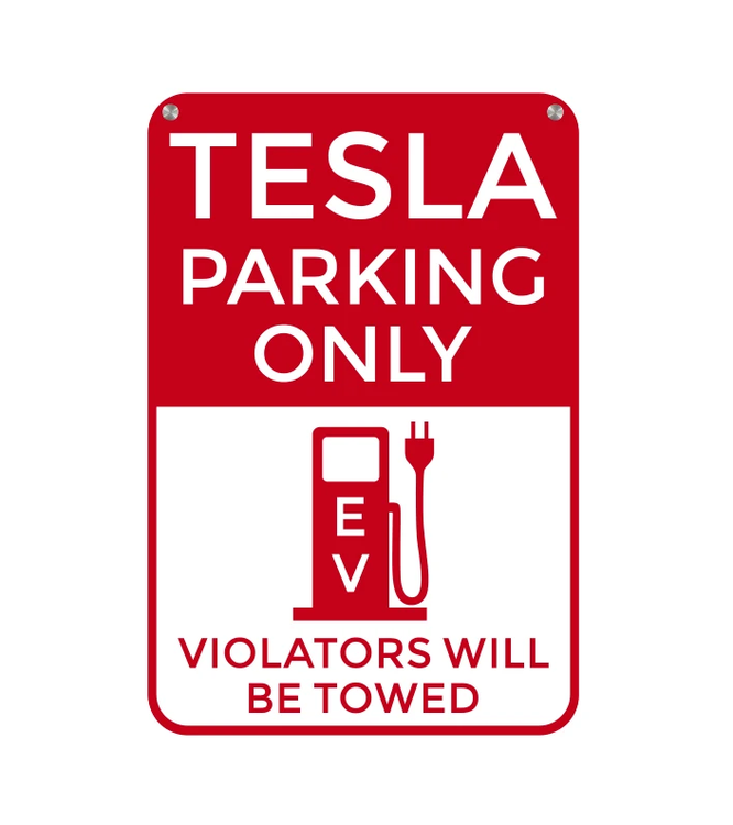 Tesla skylt