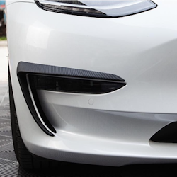 Model 3 ögonfransar, matt/blank kolfiber utseende