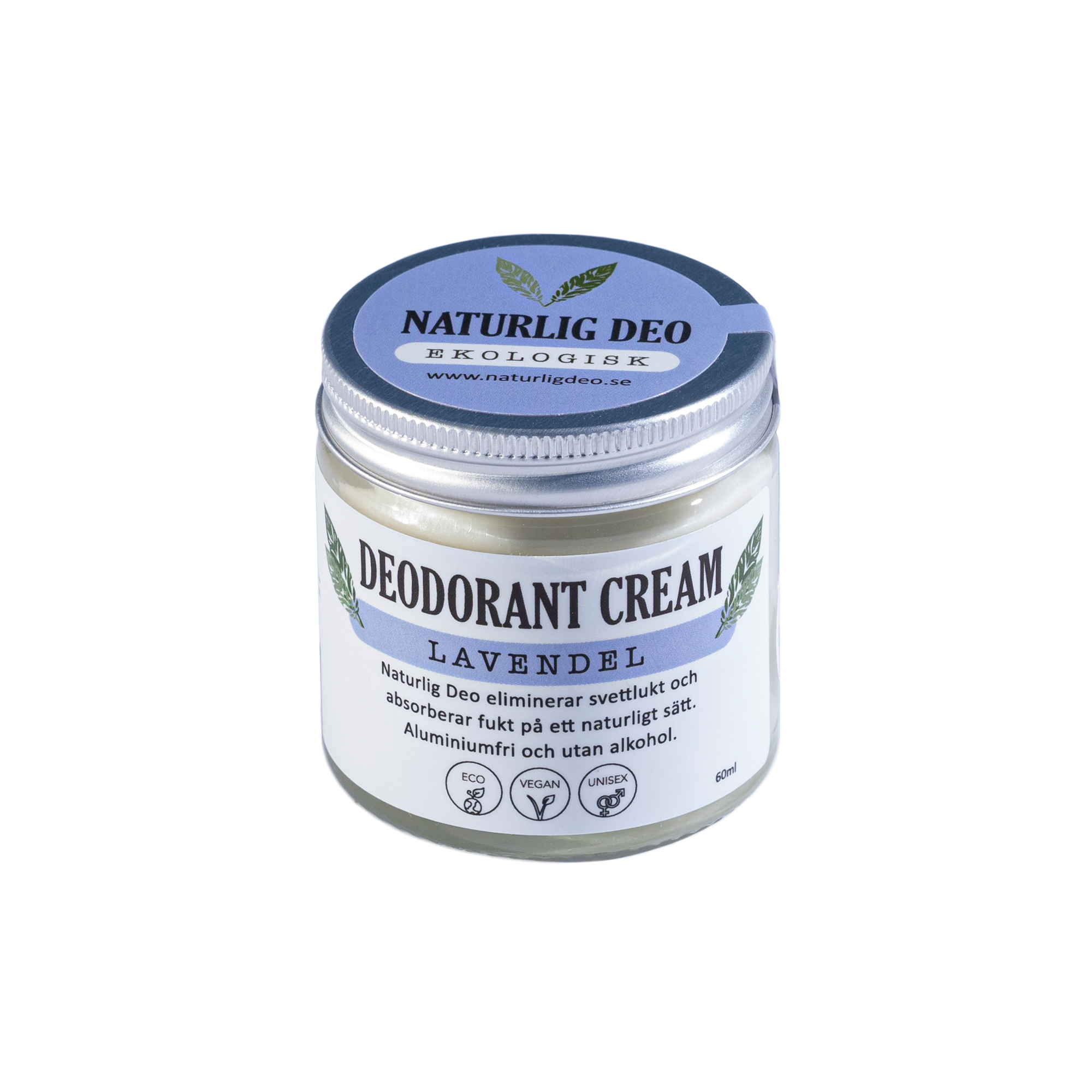 Naturlig Deo - ekologisk deodorant cream 60 ml - Lavendel
