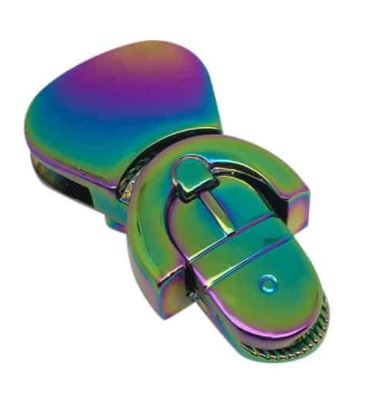 Trycklås - Belttip purse lock Rainbow