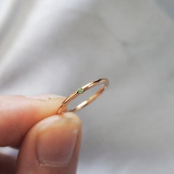 "Aurora" ring in gold, choose gemstone