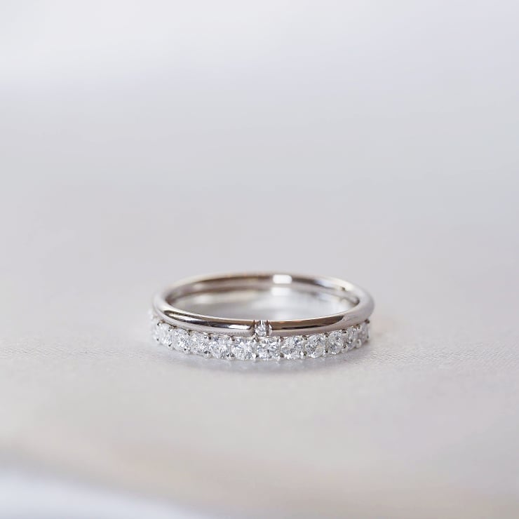 "Barbarella" ring med 0.45ct W/SI diamanter