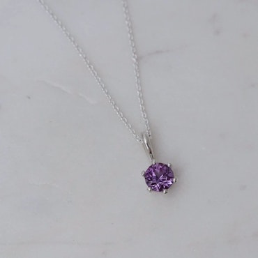 "Ransäter" necklace in silver with a swedish amethyst