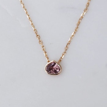 "Tourmaline drop" necklace in gold