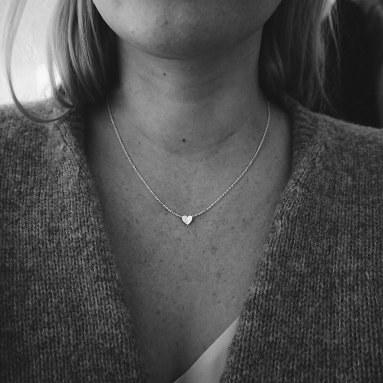 "Lucky Heart" necklace in silver