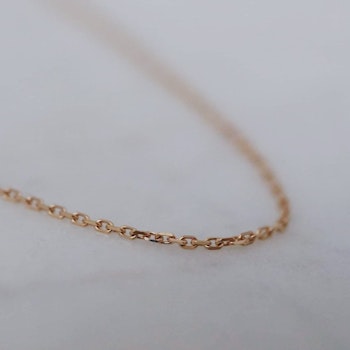 Gold faceted 1.3mm chain 45-50cm