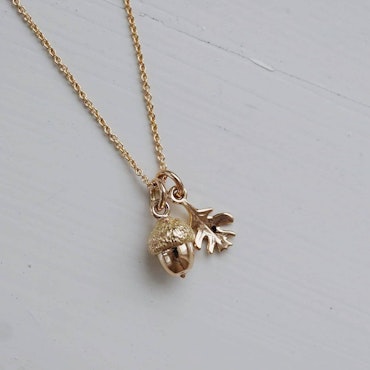 "Oak leaf" pendant in 18K gold