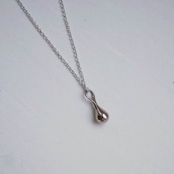 "Mini drop" pendant in white gold