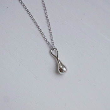 "Mini drop" hänge i silver